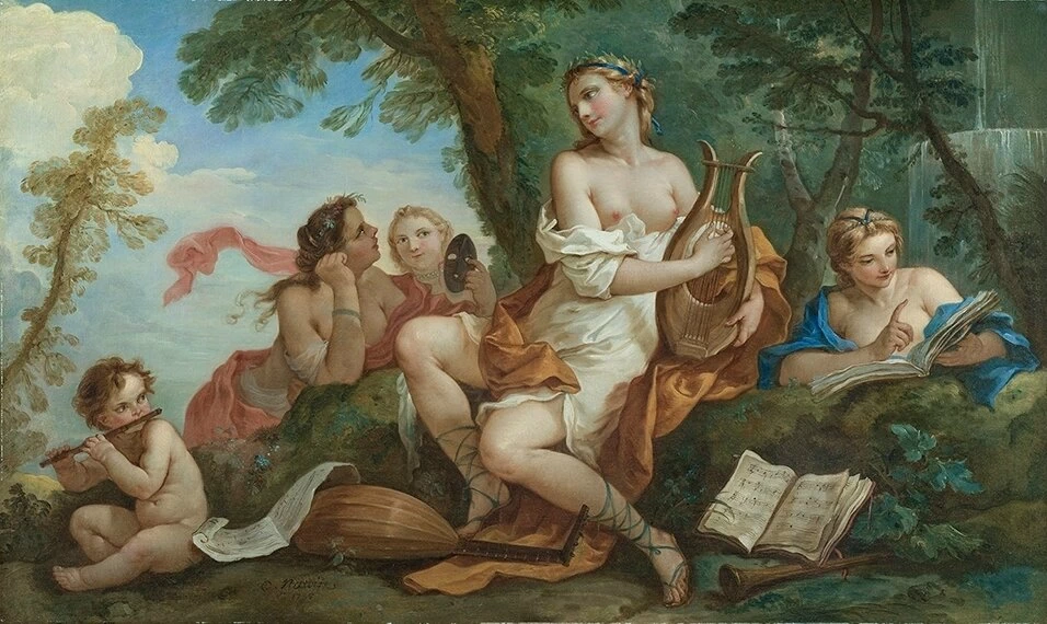 Erato fa una serenata a Thalia, Euterpe e Melpomene - Horvitz Collection, Wilmigton